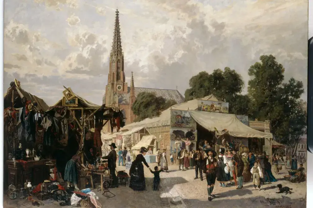 Gemälde "Auf der Auer Dult", Otto von Ruppert, 1873