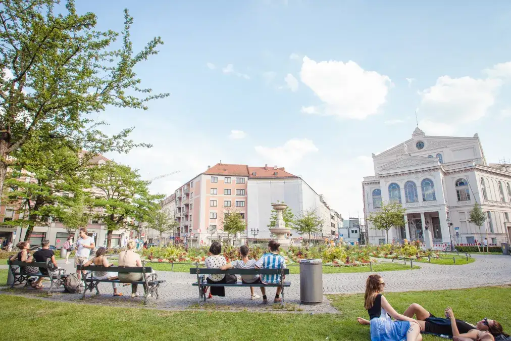 Gärtnerplatz Zentraler Platz im Glockenbachviertel muenchen.de