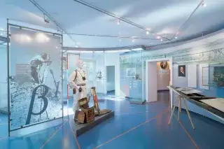 In den Ausstellungsräumen der Sammlung Vermessen in Bayern