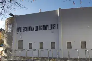 20210128_Grünwalder_Stadion Das Grünwalder Stadion in Giesing von außen