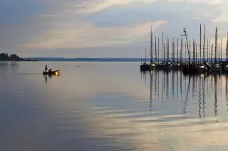 Angler auf dem Chiemsee