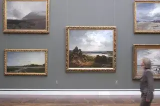 20210816_Neue_Pinakothek Gemälde an der Wand der Neuen Pinakothek