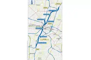 Der Streckenverlauf der künftigen U9 Der Streckenverlauf der künftigen U9