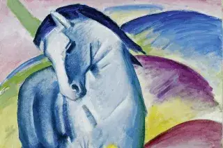 Franz Marc: "Das blaue Pferd" (Ausschnitt) Franz Marc: "Das blaue Pferd" (Ausschnitt)