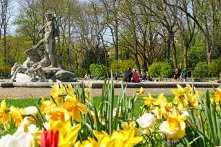 Der Alte Botanische Garten in der Sonne im Frühling Der Alte Botanische Garten in der Sonne im Frühling