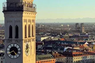 Ausblick vom Rathausturm am Münchner Marienplatz