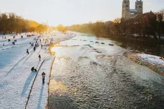 Die Isar im Winter