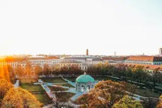 So sieht der Hofgarten von oben aus So sieht der Hofgarten von oben aus