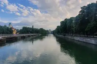 Die Mariannenbrücke in München. 