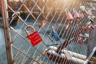 Liebesschlösser an der Thalkirchner Brücke