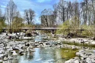 Die Isar in München. 