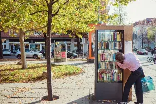 Bücherschrank am Nordbad