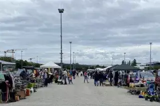 Das Gelände des Flohmarkts in Riem