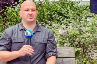Marcus Höflmayr, Lehrer und Verbindungslehrer an der Städtischen Franz-Auweck-Abendschule beim Interview Marcus Höflmayr, Lehrer und Verbindungslehrer an der Städtischen Franz-Auweck-Abendschule beim Interview
