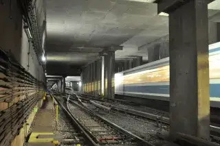 Weiche in der Münchner U-Bahn