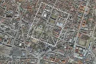 20210816_Kunstareal_München Das Kunstareal auf einer Karte eingezeichnet