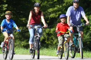 Familienausflug mit dem Rad