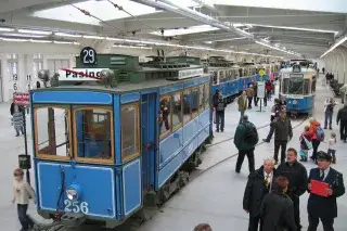 Eine historische Tram im MVG Museum