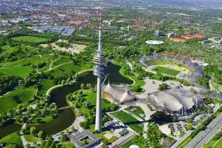 Der Olympiapark von oben Der Olympiapark von oben