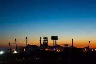 Sonnenuntergang am Olympiastadion