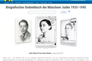 Website Biografisches Gedenkbuch der Münchner Juden