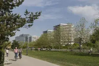 Der Petuelpark über dem Petuel-Tunnel am Mittleren Ring