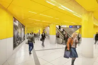 Visualisierung: So wird der fertige Umsteigebereich am Sendlinger Tor einmal aussehen