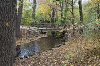 Brücke über die Würm im Pasinger Stadtpark