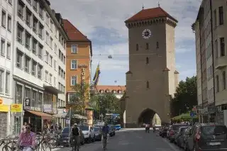 Blick vom Tal auf das Isartor