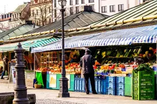 Marktstand auf dem Viktualienmarkt Marktstand auf dem Viktualienmarkt