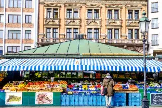 Marktstände auf dem Viktualienmarkt Marktstände auf dem Viktualienmarkt