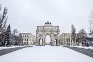 Siegestor im Winter