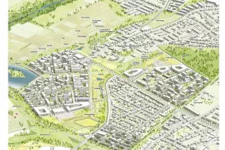 201110_Visualisierung-LHMRheinflügelSeverin Idee für das Dreieck Johanneskirchen, Daglfing und Riem