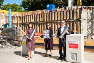 Grundsteinlegung am Elisabethmarkt Grundsteinlegung am Elisabethmarkt