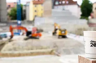Die Baustelle am Schwabinger Elisabethplatz im Juli 2021 Die Baustelle am Schwabinger Elisabethplatz im Juli 2021