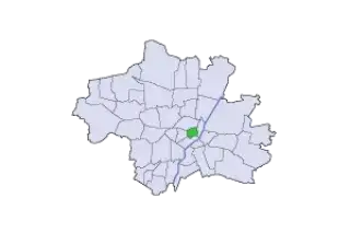 Eine Karte von München, die Altstadt ist hervorgehoben Eine Karte von München, die Altstadt ist hervorgehoben