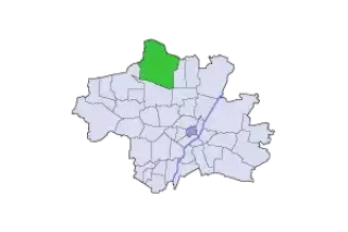 Karte zur Lage von Feldmoching Karte zur Lage von Feldmoching