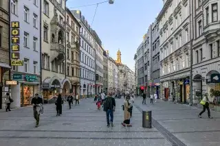 Blick in die Sendlinger Straße in München Blick in die Sendlinger Straße in München