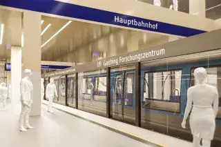 Visualisierung der U9 am Hauptbahnhof Visualisierung der U9 am Hauptbahnhof