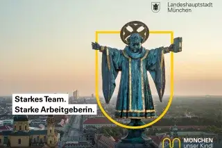 Das Kampagnenmotiv von München unser Kindl zeigt das Münchner Kindl