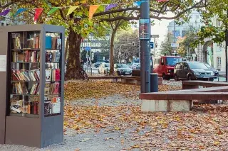 Bücherschrank am Stiglmaierplatz