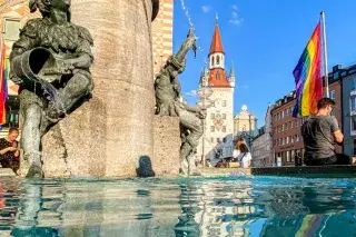 Fischbrunnen am Marienplatz
