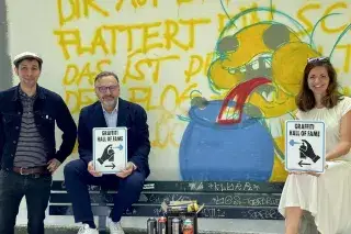 Sebastian Pohl, Anton Biebl und Kristina Frank (v.l.) bei der Eröffnung