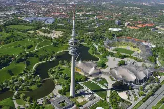 Der Olympiapark von oben Der Olympiapark von oben