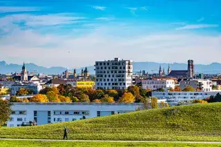 Aussicht vom Olympiaberg im Herbst