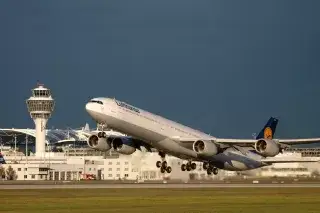 Flugzeug am Flughafen München