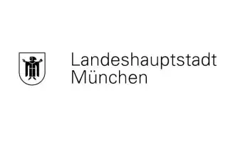 Logo Landeshauptstadt München Logo und Schriftzug der Landeshauptstadt München auf weißem Untergrund