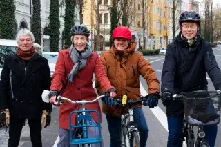 Peter Schösser, stv. Hauptabteilungsleiter Tiefbau im Baureferat, Katrin Habenschaden, 2. Bürgermeisterin der Landeshauptstadt München, Markus S. Lutz, Vorsitzender Bezirksausschuss Sendling, Georg Dunkel, Mobilitätsreferent der Landeshauptstadt München (v.l.n.r.)