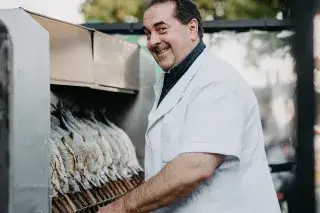 Steckerlfisch auf der Auer Dult Steckerlfisch auf der Auer Dult