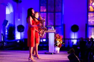Der „HotSaxClub“ bei der Engagementpreis-Verleihung im Alten Rathauses Der „HotSaxClub“ bei der Engagementpreis-Verleihung im Alten Rathauses